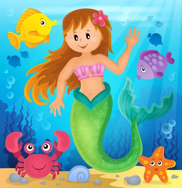 Mermaid theme image 2 — 图库矢量图片