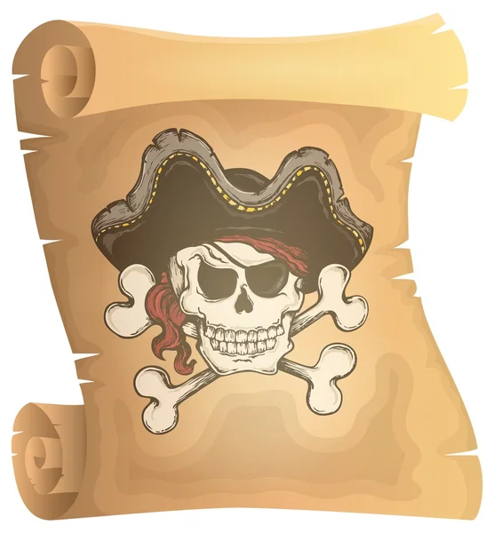 Pirate scroll theme image 3 — ストックベクタ