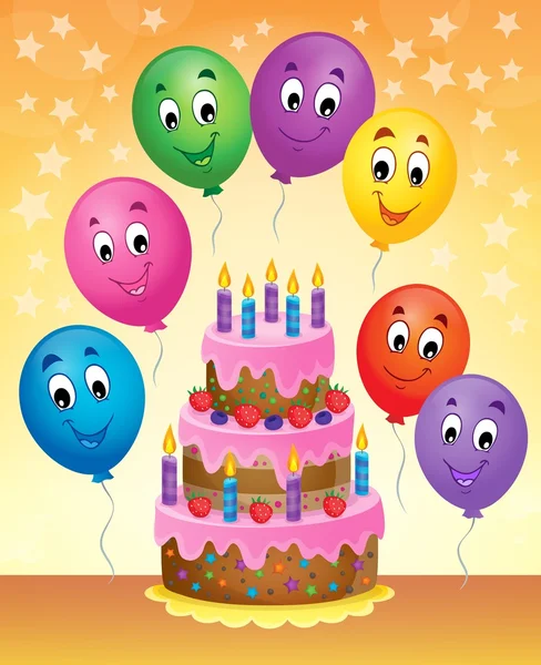 Birthday cake theme image 8 — Stock Vector