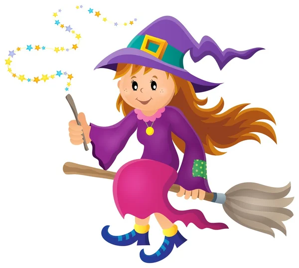 Cute witch theme image 1 — Stock Vector