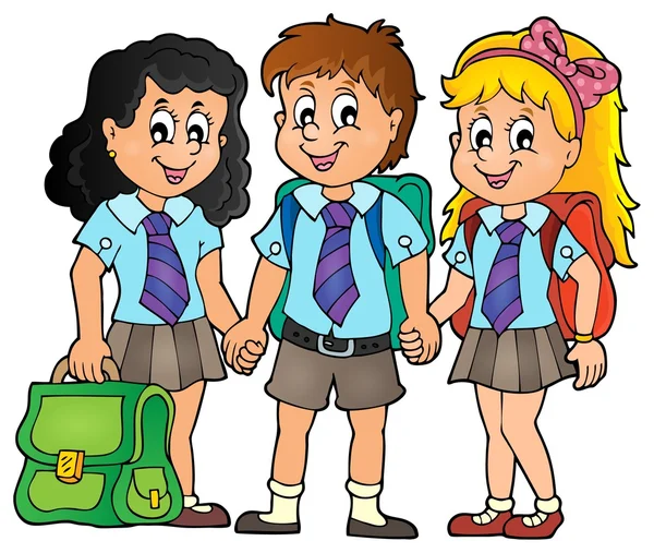 School pupils theme image 3 — Stock Vector