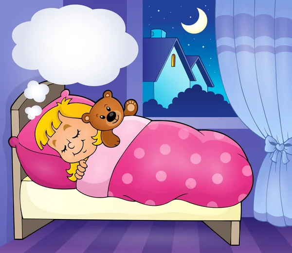 Dormir niño tema imagen 3 — Vector de stock