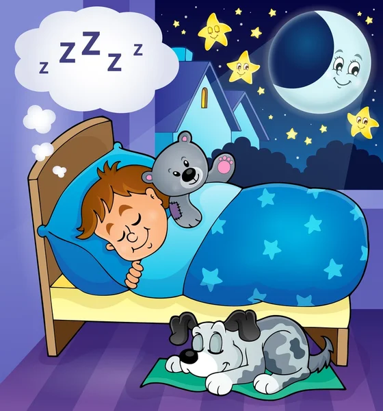 Dormir niño tema imagen 6 — Vector de stock