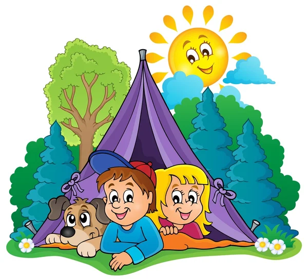 Camping theme image 2 — Stock Vector