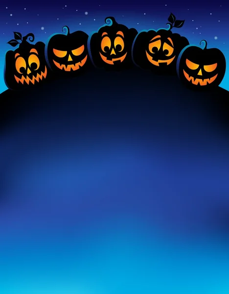 Calabaza siluetas tema imagen 1 — Vector de stock