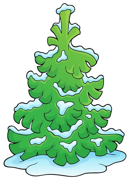 Coniferous tree theme image 1 — Stok Vektör