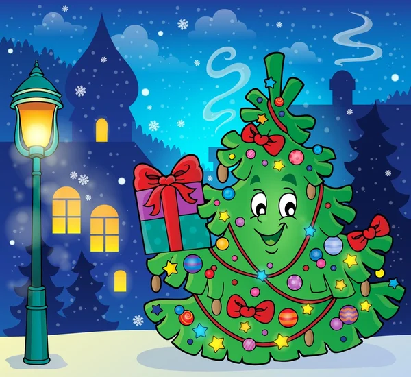 Christmas tree topic image 2 — Διανυσματικό Αρχείο
