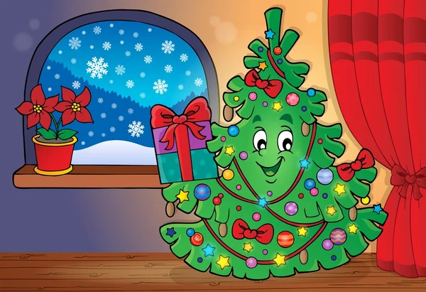 Christmas tree topic image 3 — Διανυσματικό Αρχείο