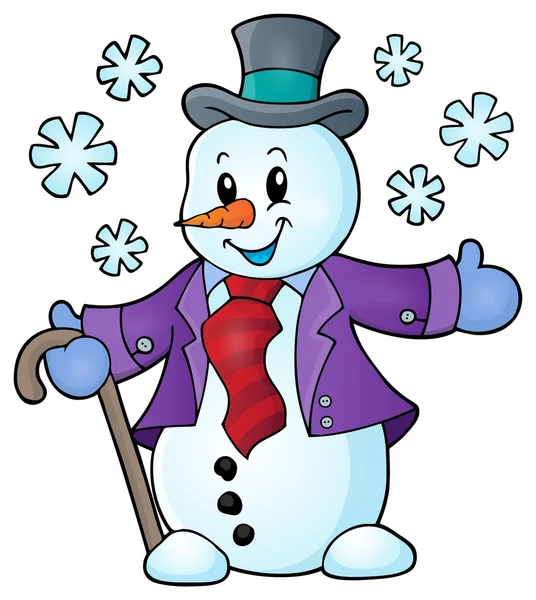 Winter snowman topic image 1 — Stock Vector