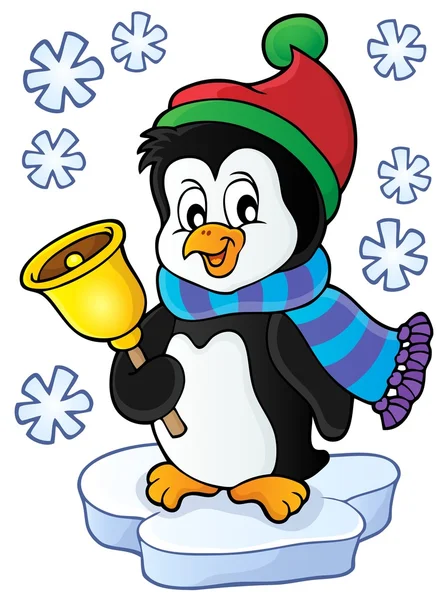 Christmas penguin topic image 1 — Stock Vector