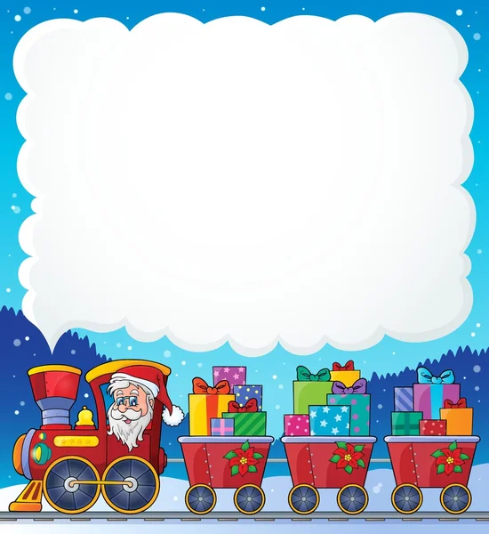 Boże Narodzenie pociągu tematu obrazek 6 — Wektor stockowy