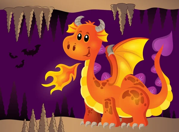 Image avec le thème heureux dragon 8 — Image vectorielle