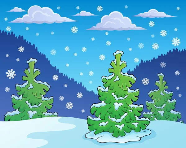 Inverno temporada tema imagem 1 — Vetor de Stock