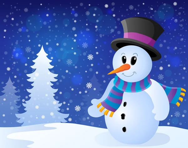 Hiver bonhomme de neige thème image 9 — Image vectorielle