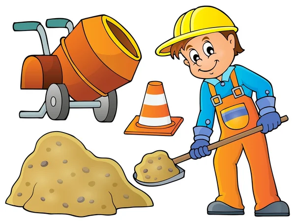 Construction worker theme image 5 — Stock Vector