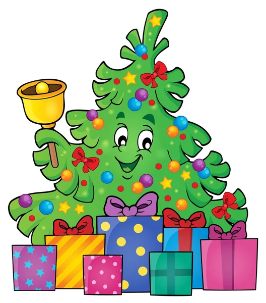 Christmas tree and gifts theme image 3 — Stock Vector