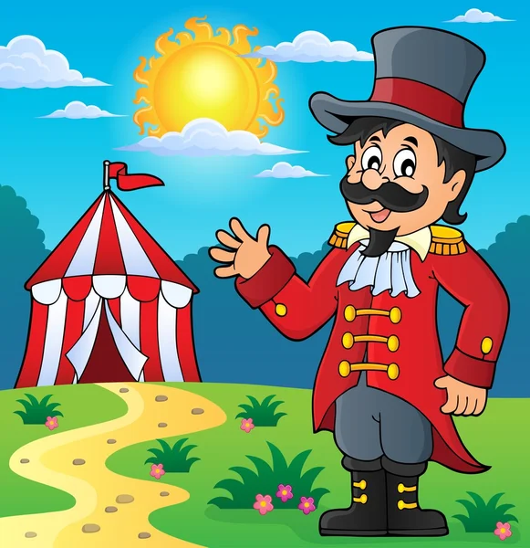 Circo ringmaster tema de la imagen 3 — Vector de stock