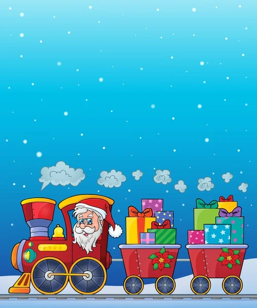 Navidad tren tema imagen 8 — Vector de stock