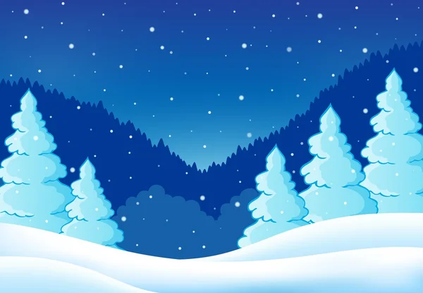 Paisaje temático invierno 2 — Vector de stock