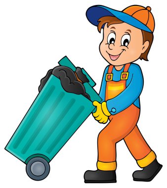 Garbage collector theme image 1 clipart