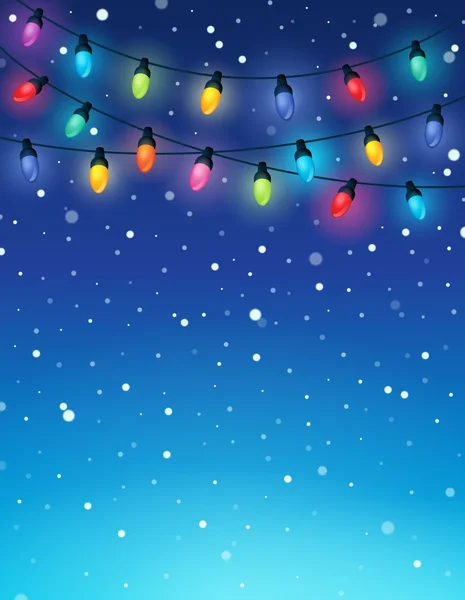 Christmas lights theme image 3 — Stock Vector