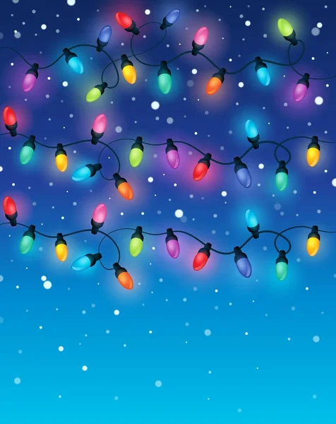 Christmas lights thema afbeelding 2 — Stockvector