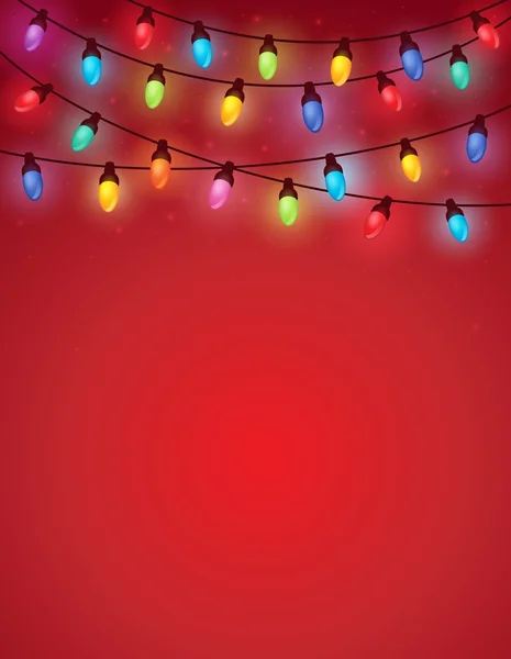 Christmas lights theme image 4 — Stock Vector