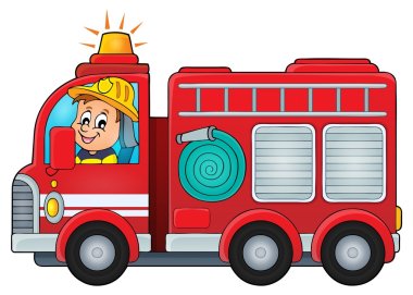 Fire truck theme image 4 clipart