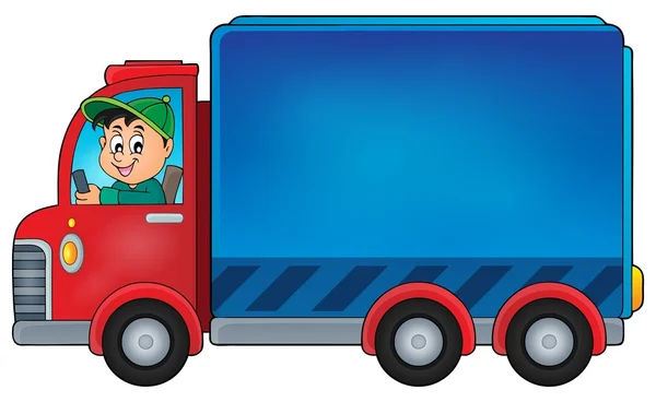 Delivery car theme image 1 — Stock Vector