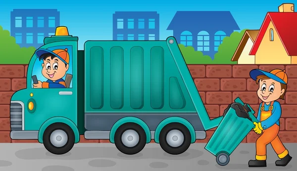 垃圾回收器主题形象 3 — 图库矢量图片