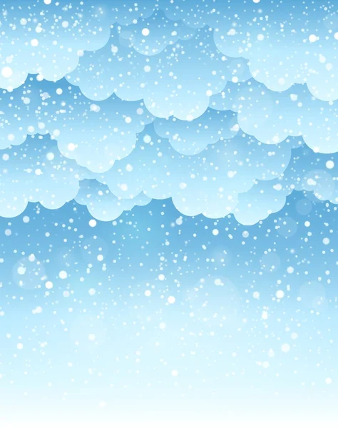 Winter Himmel Thema Hintergrund 2 — Stockvektor