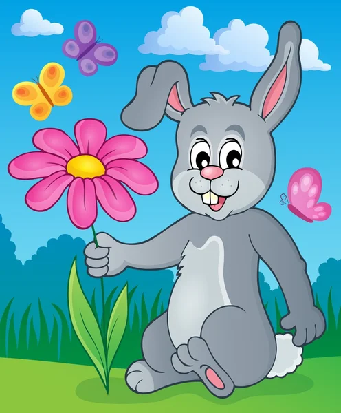 Easter bunny tematiska bild 2 — Stock vektor