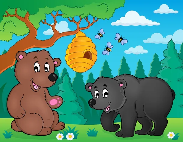 Niedźwiedzie w charakterze tematu obrazu 4 — Wektor stockowy