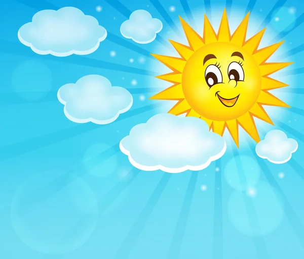 Szczęśliwy słońce temat obrazu 2 — Wektor stockowy