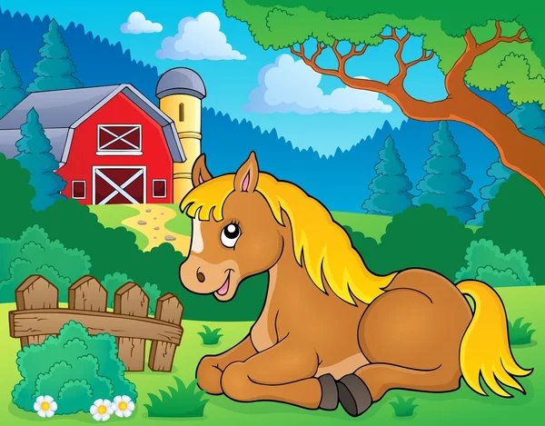 Caballo tema imagen 2 — Vector de stock