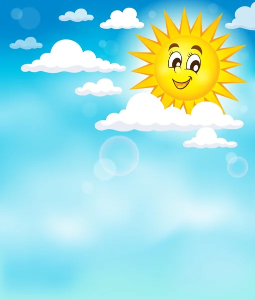 Sol en el cielo tema imagen 3 — Vector de stock