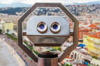 Eski Merkezi güzel manzara. Cote d'Azur, Fransız Rivierası.