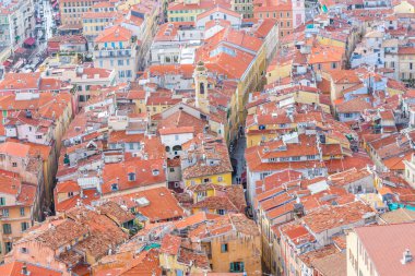 Eski Merkezi güzel manzara. Cote d'Azur, Fransız Rivierası.