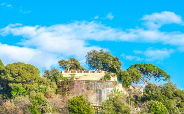 View of beautiful landscape with Mediterranean luxury resort.