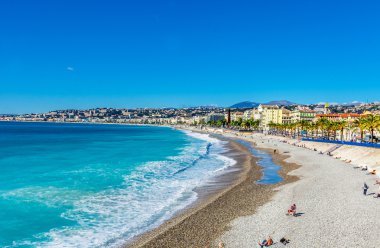 Panoramic view of Villefranche-sur-Mer, Nice, French Riviera. clipart