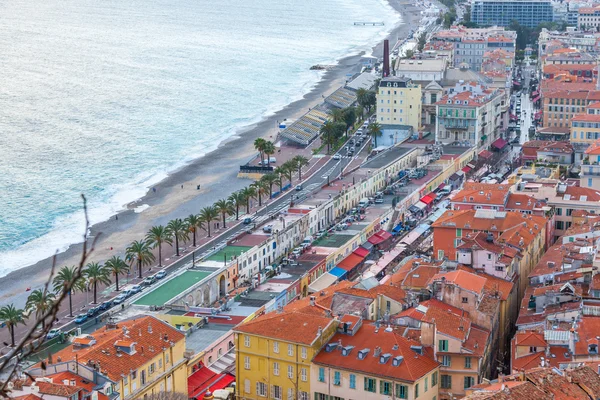 Panoramatický pohled na Villefranche-sur-Mer, Nice, Francouzská Riviéra. — Stock fotografie