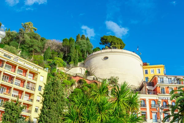 Vista de ruas e marcos. Villefranche-sur-Mer, Nice . — Fotografia de Stock