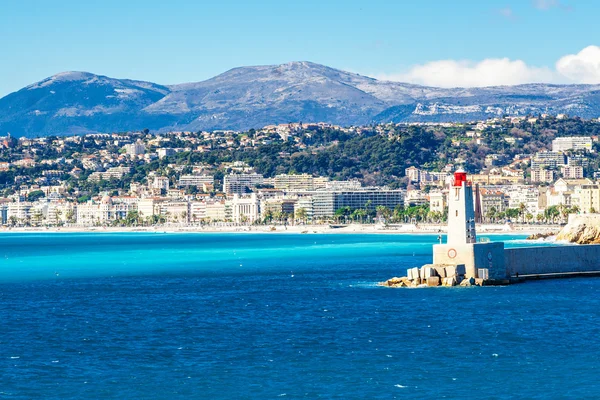Villefranche-sur-Mer, Nice, Fransız Rivierası panoramik manzaralı. — Stok fotoğraf
