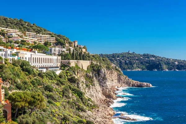 Vista panorámica de Villefranche-sur-Mer, Niza, Costa Azul . —  Fotos de Stock