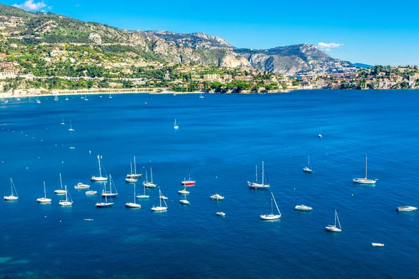 Panoramic view of Villefranche-sur-Mer, Nice, French Riviera. — Stock Photo, Image