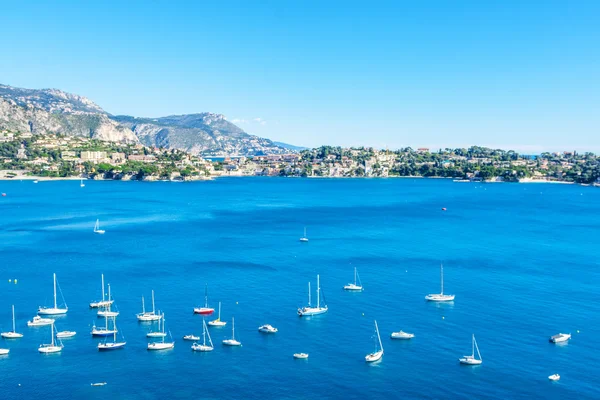 Vista panorâmica de Villefranche-sur-Mer, Nice, Riviera Francesa . — Fotografia de Stock