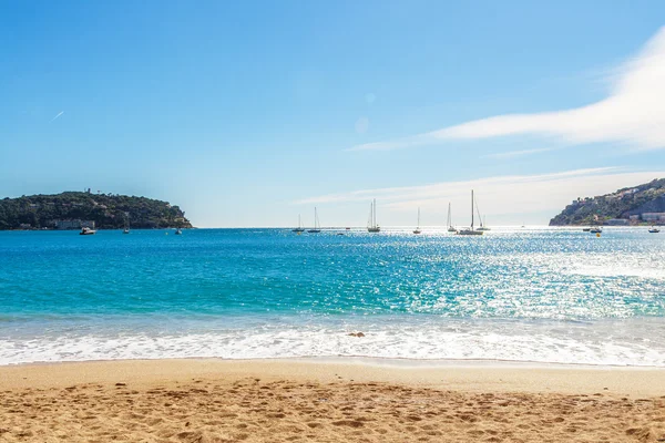 Panoráma Villefranche-sur-Mer, a szép, a francia riviérán. — Stock Fotó