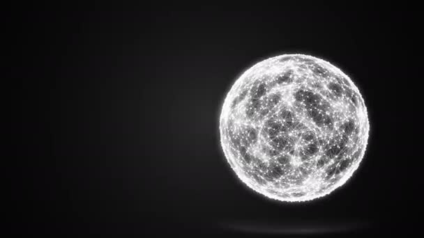 Composition géométrique abstraite à partir de points mouvants chaotiques et des lignes sont placées dans la forme jette une ombre 4K 