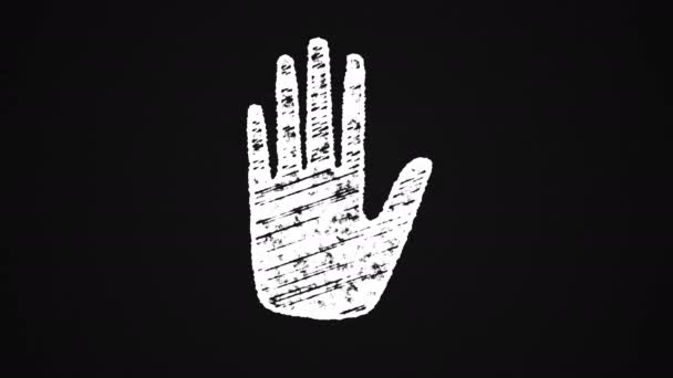 peint à la main avec de la craie, animation dessinée à la main 4K 