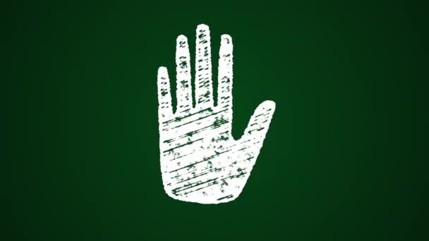 peint à la main avec de la craie, animation dessinée à la main 4K 